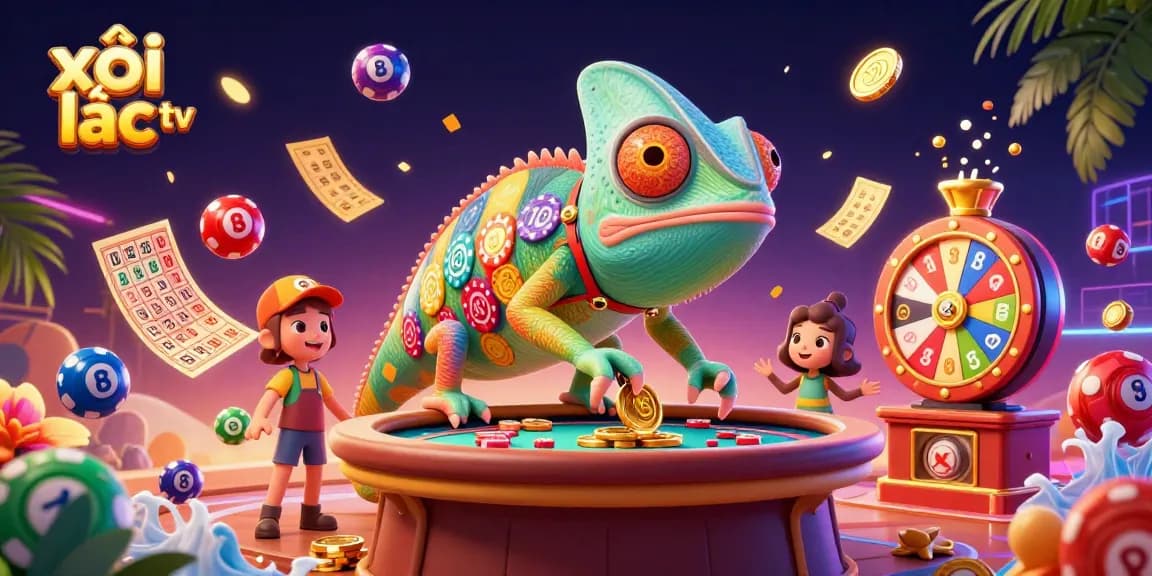 Experience thrilling moments with xôi lạc tv, a vibrant digital casino scene filled with excitement and color.