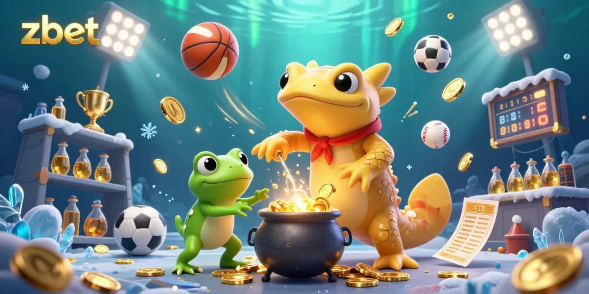 Experience zbet's thrilling atmosphere with a golden salamander alchemist and dynamic sports elements.