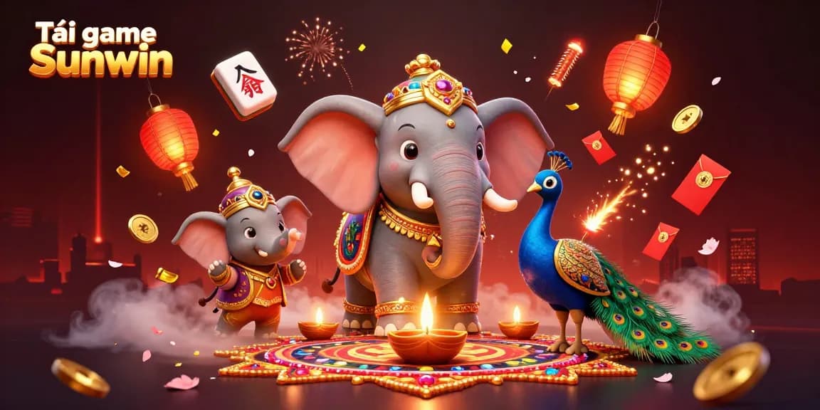 Experience Tải game Sunwin with vibrant 3D casino elements and lively characters in action.