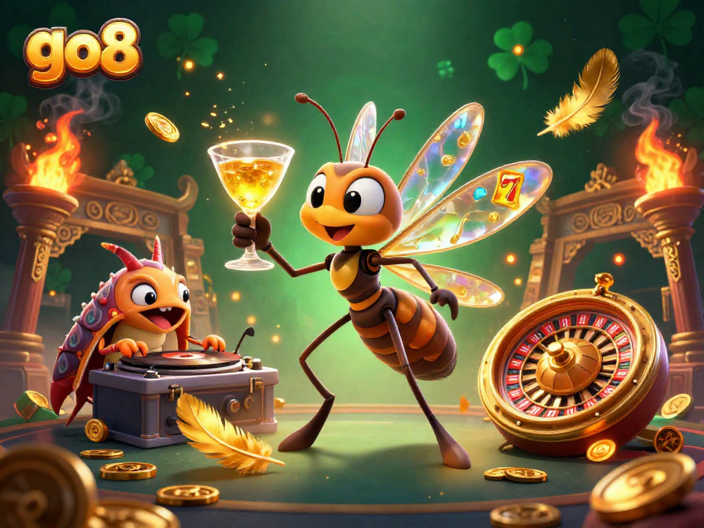 Experience exciting gameplay at go8 online casino with vibrant animated characters and dynamic gambling elements.