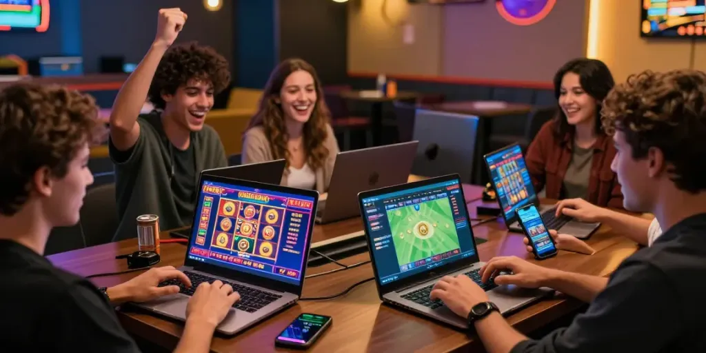 Engaging online gaming atmosphere at https://net88.broker/ with players enjoying interactive casino games.