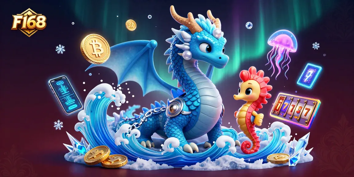 Bet big with F168 while engaging in exhilarating slot action alongside vibrant ocean elements.