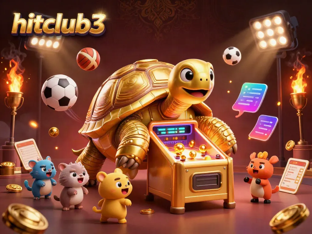 Experience thrilling gameplay at hitclub3 with a vibrant tortoise-themed pinball machine and competitive sports elements.