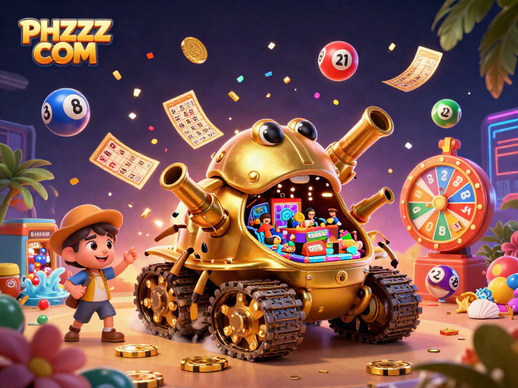 Engage with PHZZZ COM's unique betting experience featuring a 3D golden beetle tank casino.