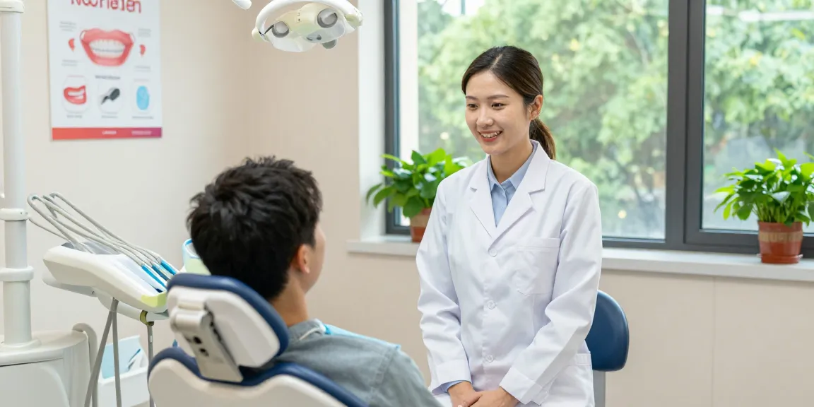 Mondhygiënist Nijmegen helpt patiënten ontspannen in moderne tandartspraktijk.