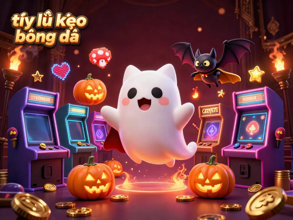 Experience thrilling tỷ lệ kèo bóng đá action with a friendly ghost cat and vibrant casino elements.