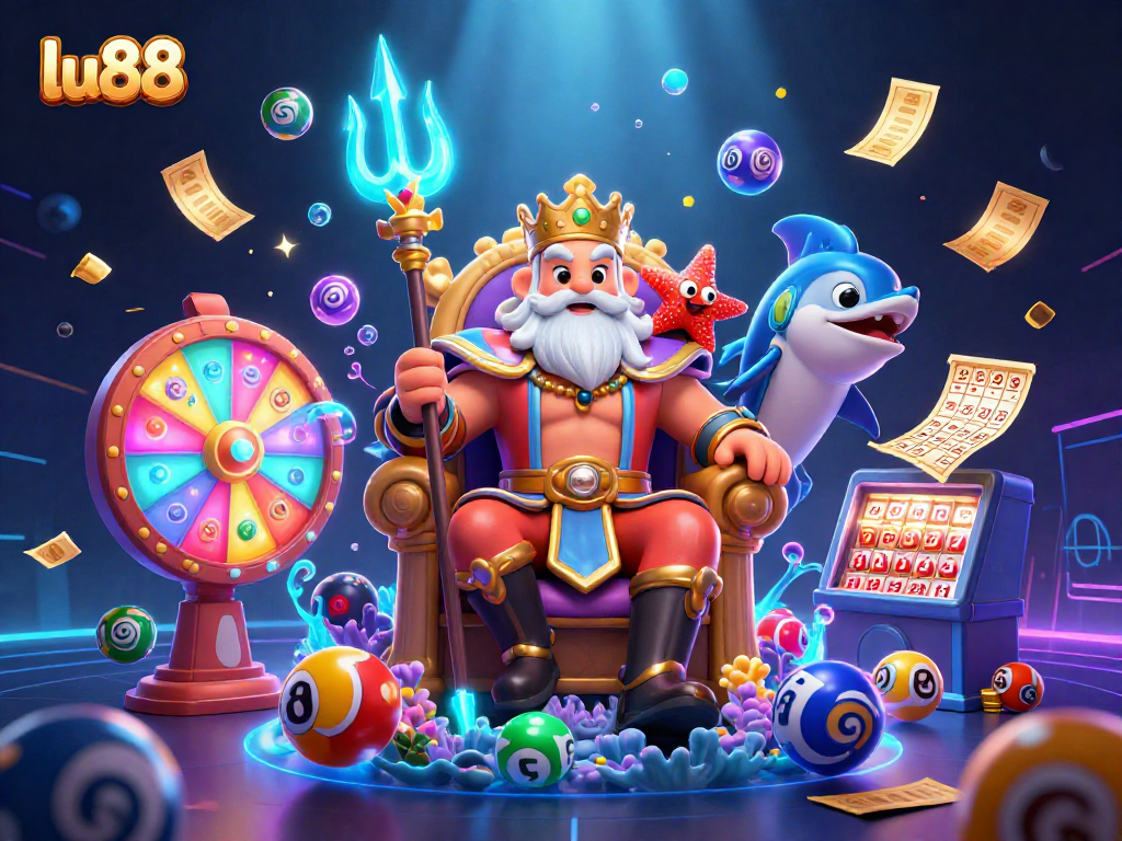 Experience thrilling gaming with lu88 as Neptune dazzles in a vibrant casino scene.