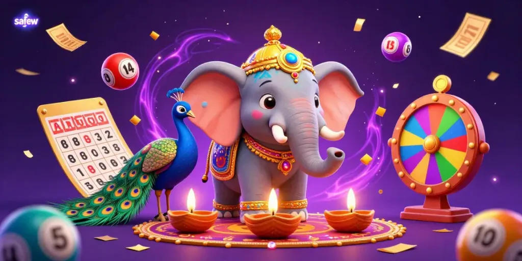 Engage with safew's vibrant gambling atmosphere featuring fortune symbols.
