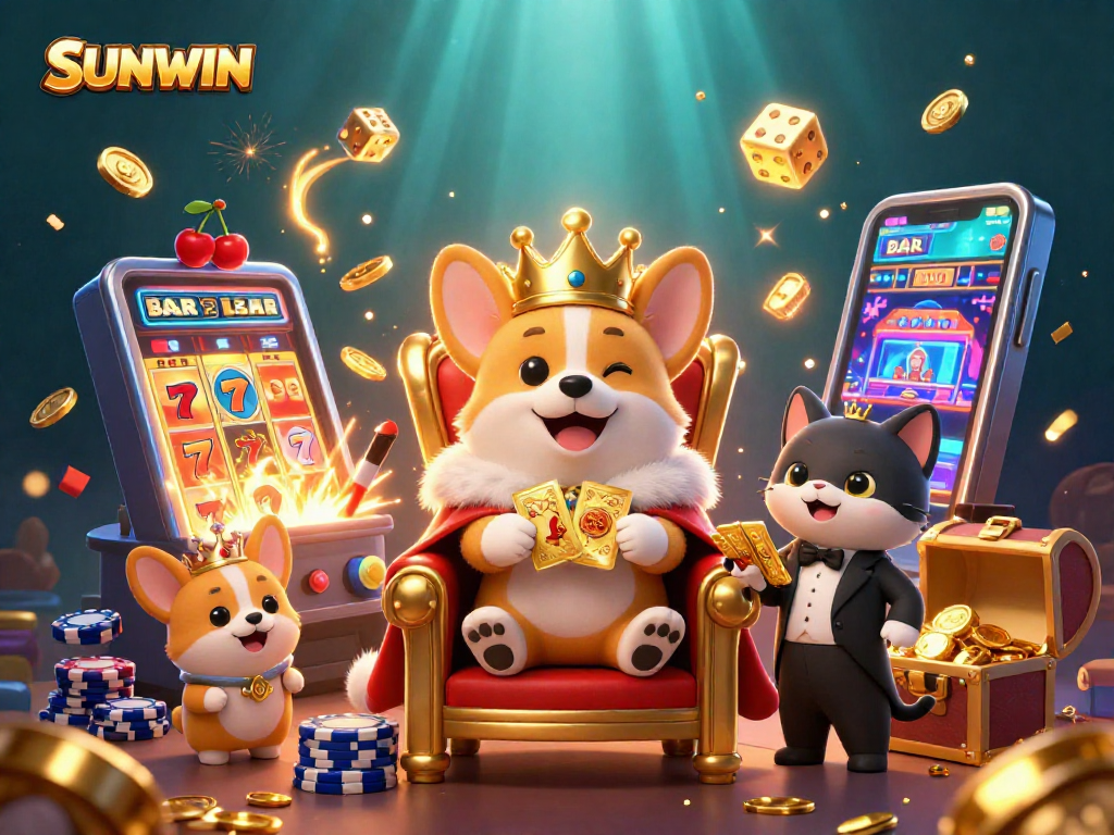 Join the fun of SUNWIN as a royal corgi and friends celebrate a jackpot explosion!