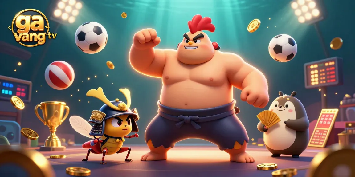 Engage in thrilling bets with ga vang tv featuring dynamic 3D characters and sports elements.