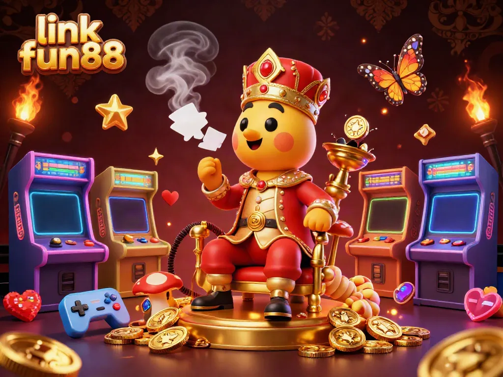 Experience link fun88 in a vibrant 3D casino scene full of dynamic game elements.