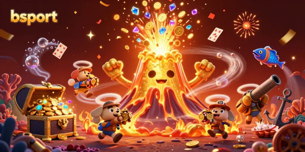 Experience the excitement of bsport with a stunning eruption of treasure and symbols!