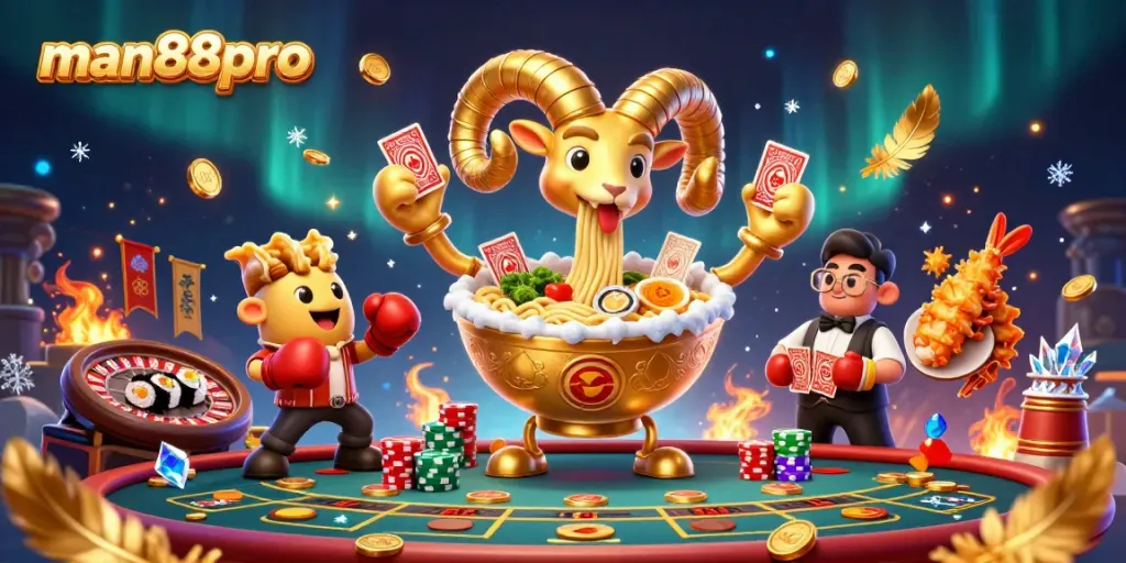 Experience the dynamic energy of man88pro with this vibrant casino scene featuring players engaging in various games.