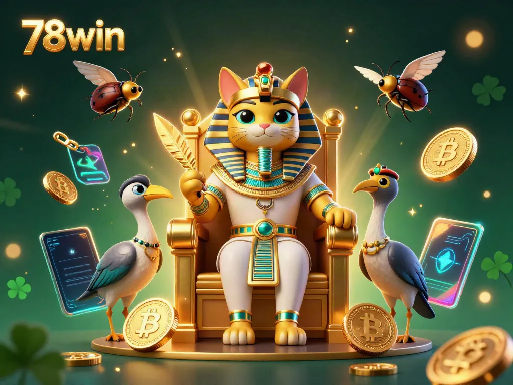 Experience the vibrant and mystical world of 78win with rich 3D characters and immersive gambling elements.