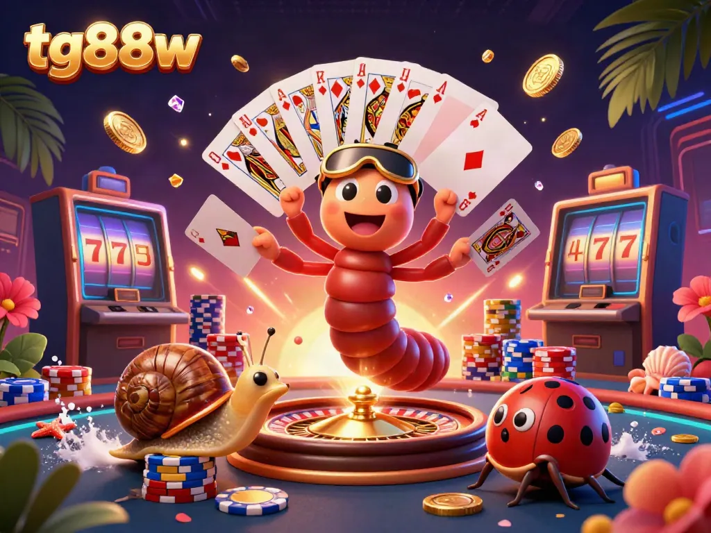 Experience thrilling gameplay at tg88w with a bustling casino scene featuring animated characters and vibrant game elements.