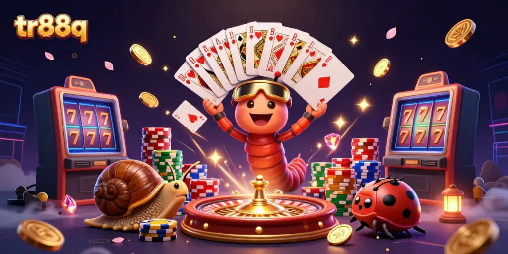 Engage with tr88q's vibrant casino excitement featuring characters and gaming elements.