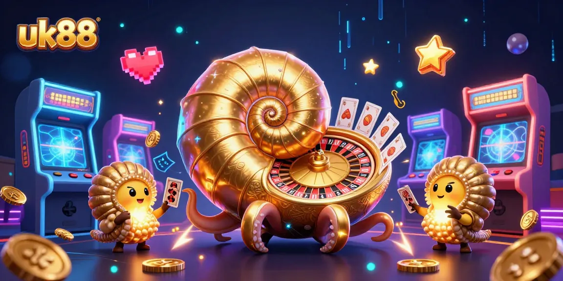 Experience the thrill of uk88 with a dynamic casino illustration showcasing vibrant game elements.
