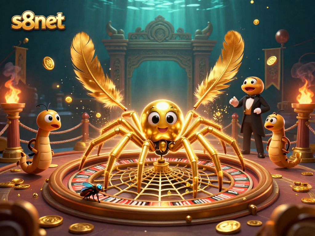 Experience thrilling bets and games at s8net with a vibrant casino-themed illustration