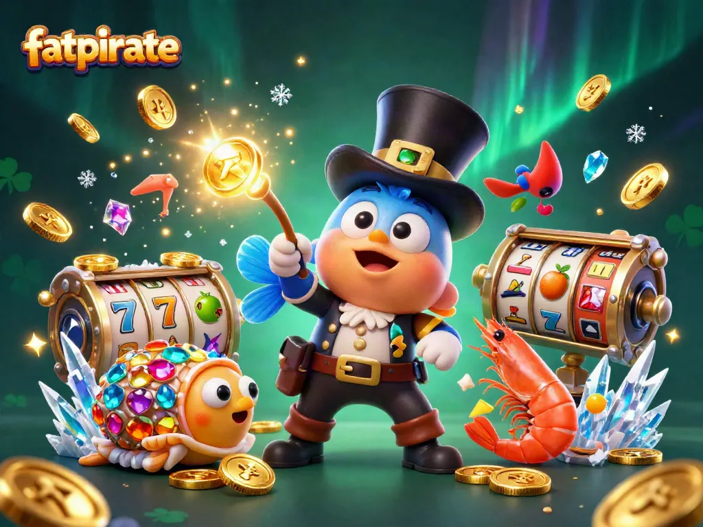 Experience the thrilling action at fatpirate casino with glowing coins and dynamic slot elements.