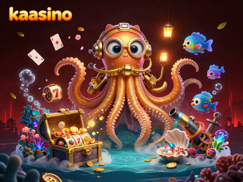 Experience the thrill of winning at kaasino with an engaging 3D illustration showcasing gaming elements.