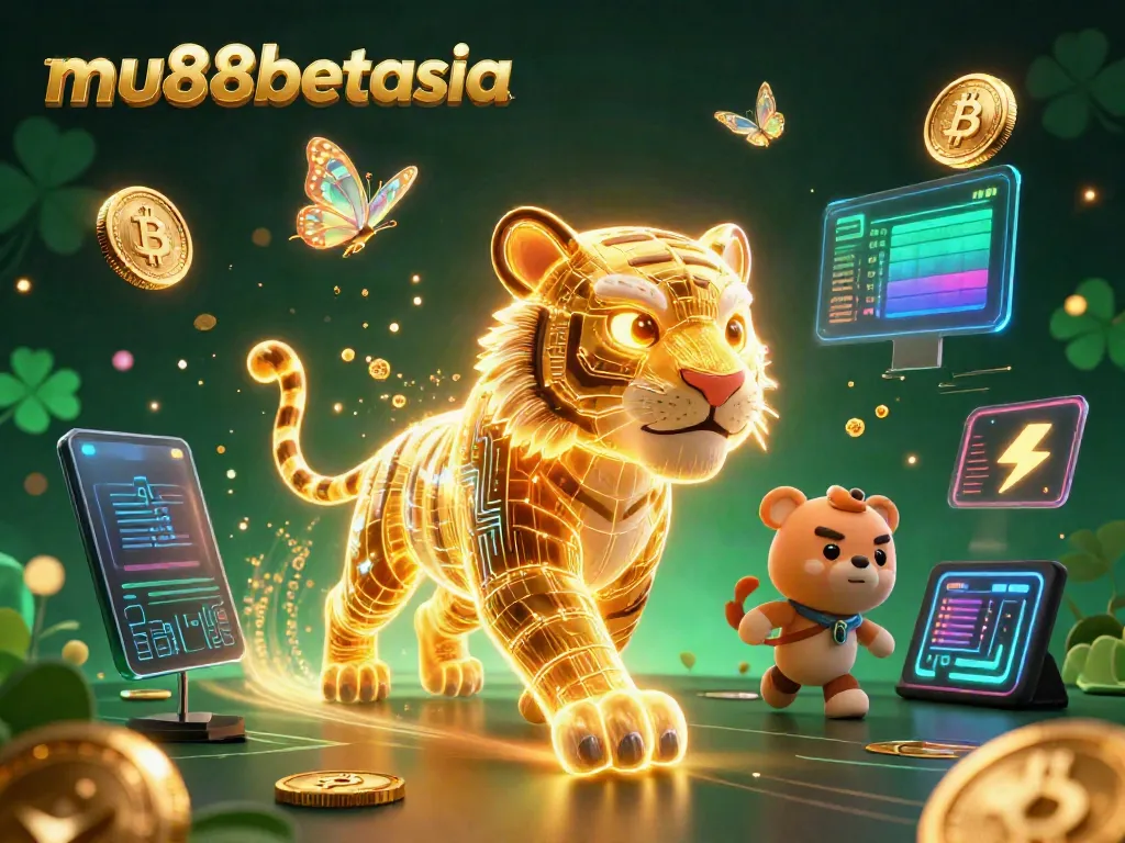 Experience the thrill at mu88betasia's vibrant casino realm filled with neon energy and digital treasures.
