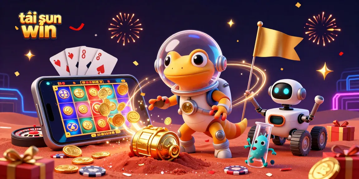 Experience a thrilling scene as you tải sun win and explore vibrant games in a golden casino. Celebrate winning moments with confetti!