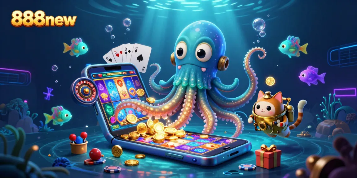 Join the thrilling adventures on 888new, as the kraken and diving cat unveil dynamic gaming treasures!