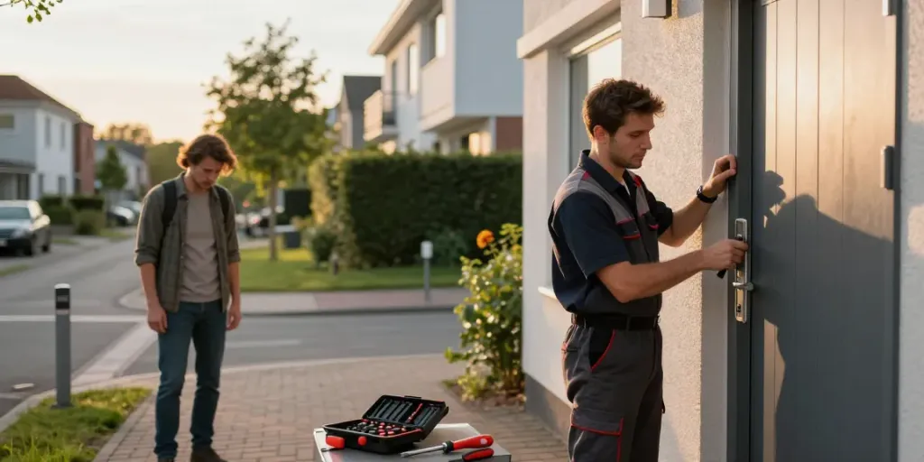 Buitengesloten woning Arnhem, slotenmaker opent deur bij woning in Arnhem.