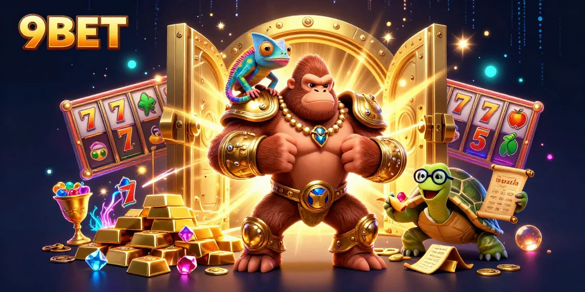 Engage with 9BET's dynamic online casino world featuring thrilling slots and vibrant characters.
