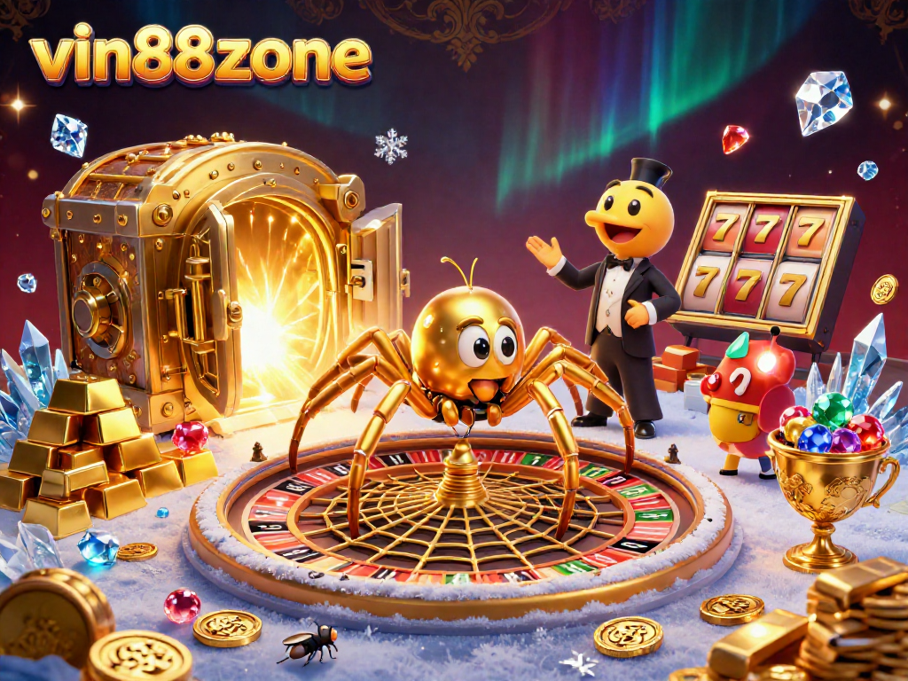 Experience thrilling bets at vin88zone while navigating a vibrant 3D casino world filled with treasures.
