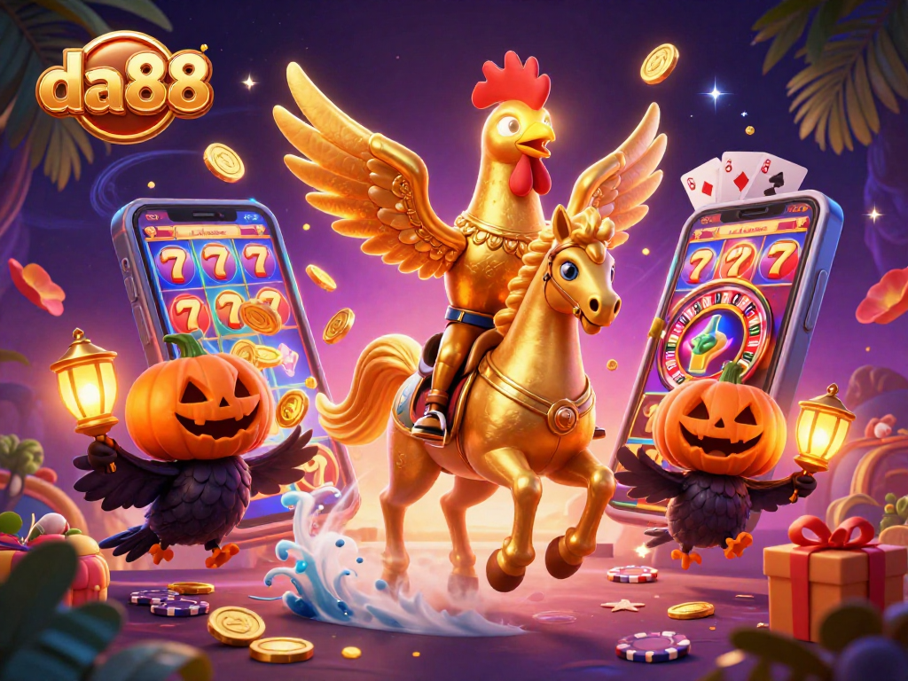 Experience winning strategies with da88 in a vivid casino scene filled with vibrant gaming elements.