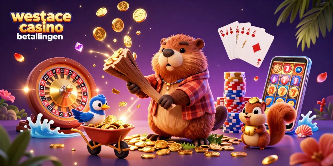 Beleef de snelle westace casino betalingen met fiat en crypto in een dynamische 3D-illustratie.