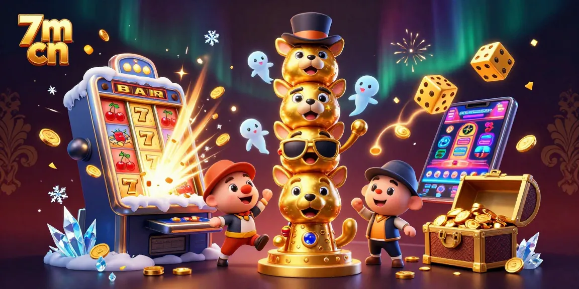 Win big at 7m cn with a vibrant casino scene filled with energetic slots and golden treasures.