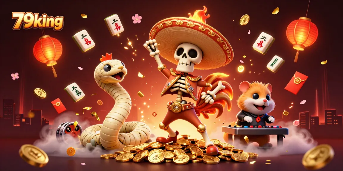 Experience the vibrant 79king casino atmosphere with a lively victory dance and dynamic gaming elements.