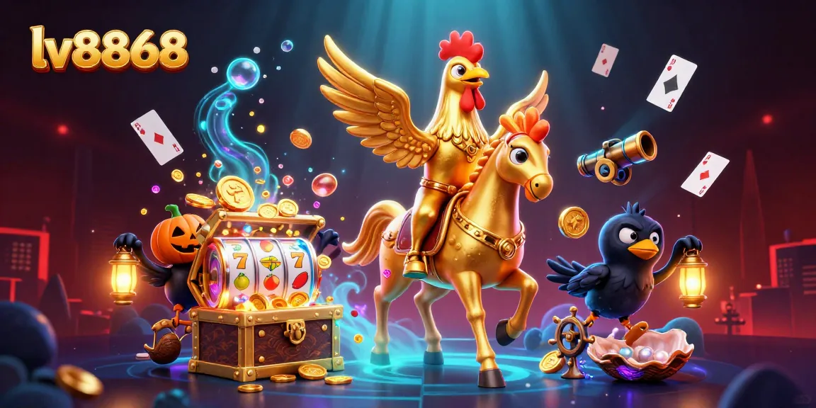 Experience thrilling gameplay at lv8868 with a vibrant casino scene featuring unique characters and game elements.