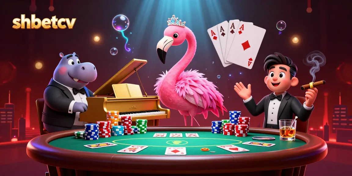 Engage in thrilling games at shbetcv featuring vibrant casino characters and poker elements.