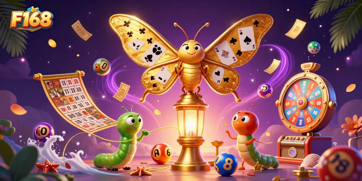 Experience the thrill of winning with F168 in this vibrant 3D illustration of casino scenes.