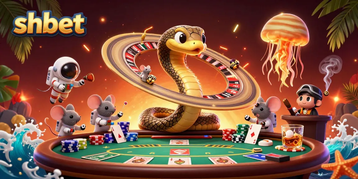 Engage in thrilling shbet casino action with a cosmic roulette wheel and adorable astronaut mice.