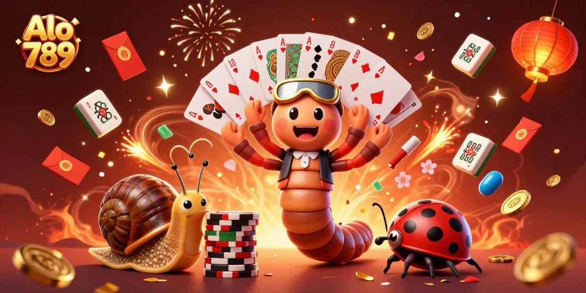 Exciting gameplay at Alo 789 with a millipede dealer and vibrant casino elements.