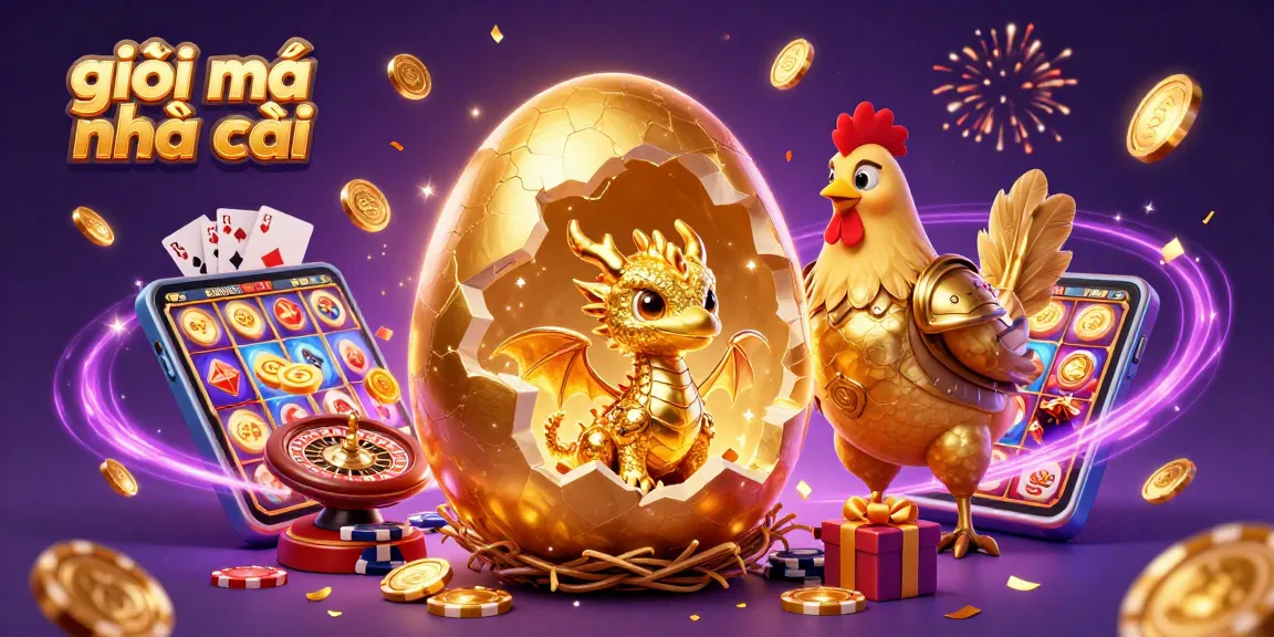 Experience the excitement of giải mã nhà cái with a dazzling golden dragon and casino elements!