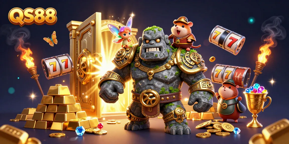 Experience the thrill of winning with QS88 featuring vibrant 3D casino characters and dynamic elements.