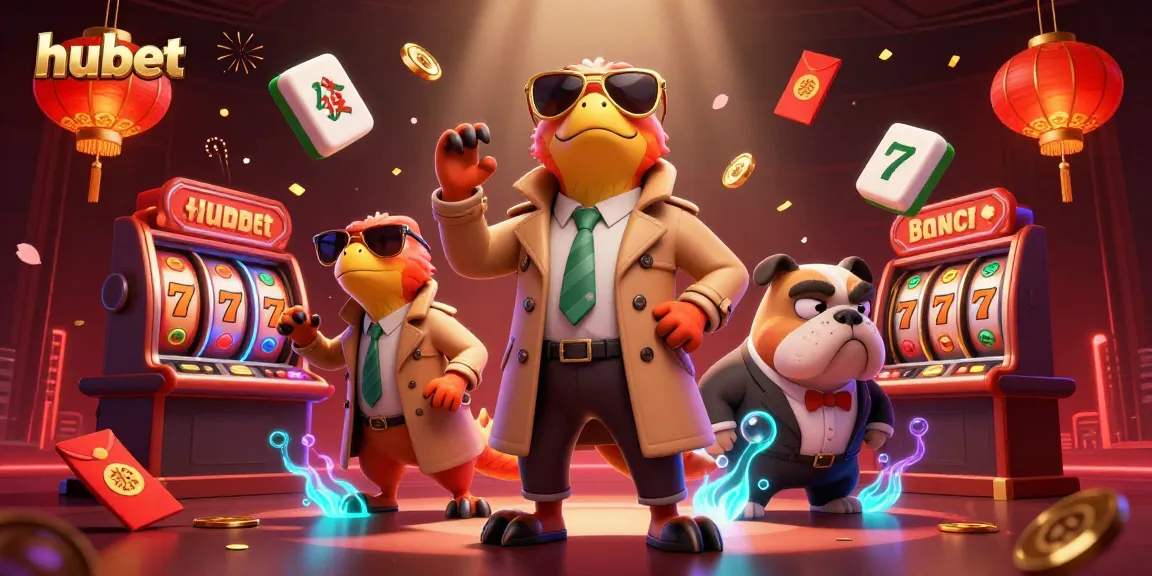 Engage with hubet's thrilling casino experience as raptors hilariously attempt entrance while surrounded by gaming elements.